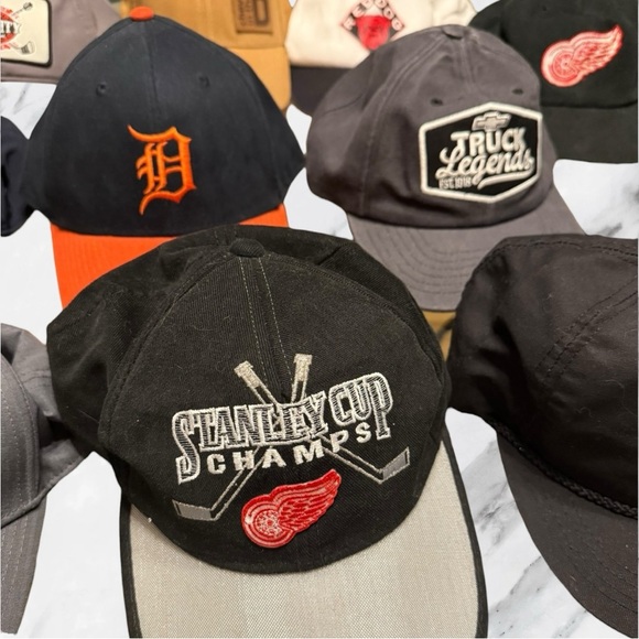 Hat Bundle Snapback Vintage Detroit Chevy Red Wings Lions Michigan Red Beer Nike - Picture 6 of 6